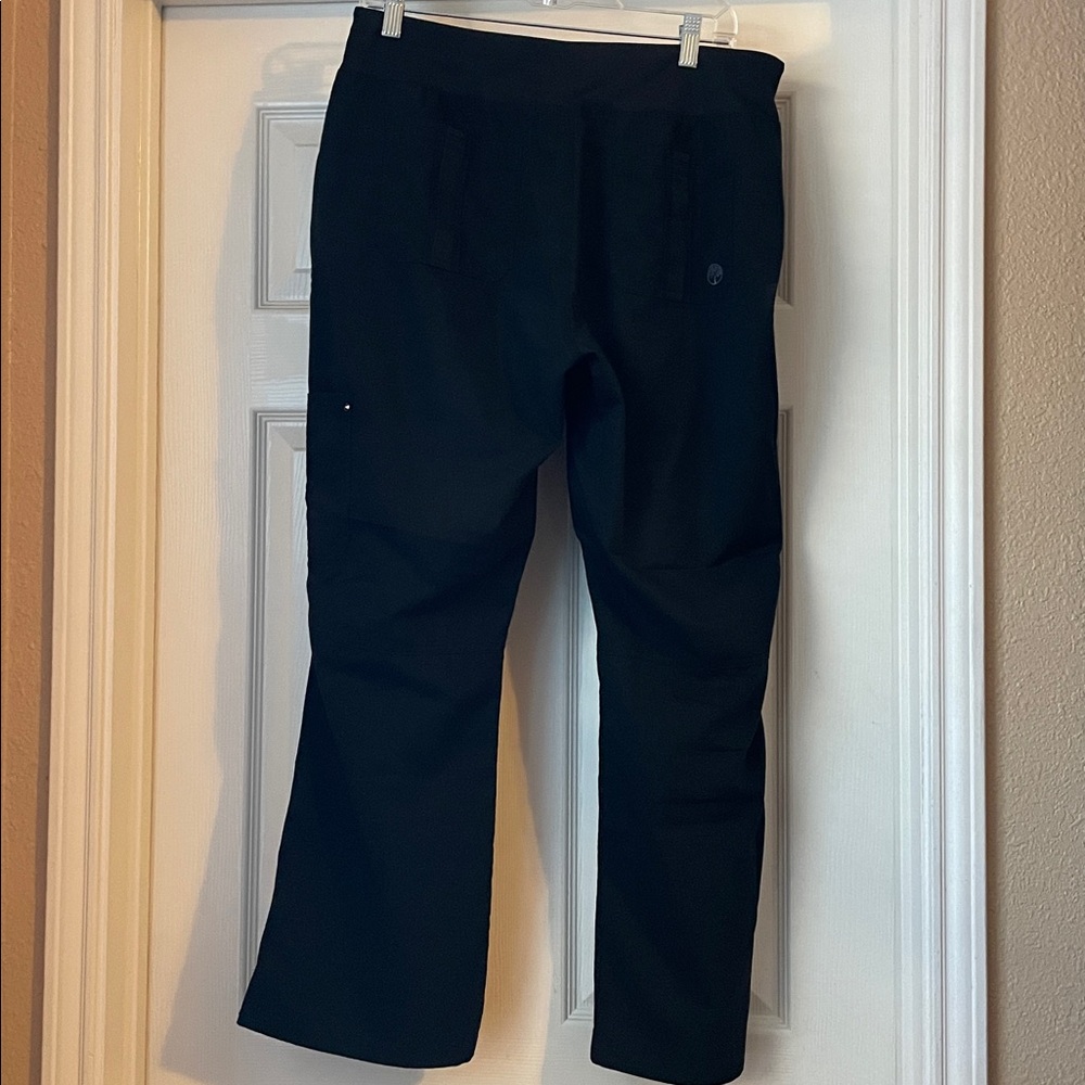 Black scrub bottoms - Purple Label Yoga - Healing Hands - size petite large - Picture 2 of 5